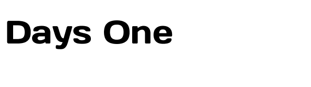 Days One font preview