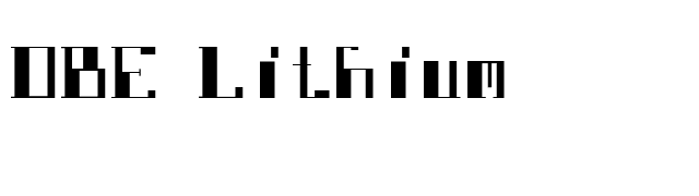 DBE Lithium font preview