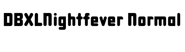 DBXLNightfever Normal font preview