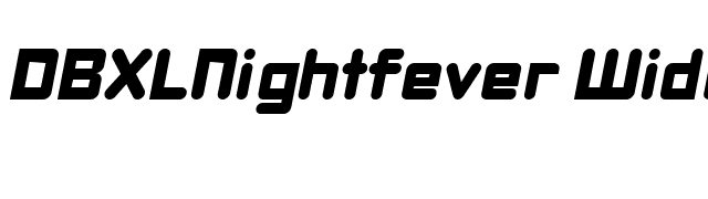 DBXLNightfever WideItalic font preview