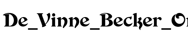 De_Vinne_Becker_Ornament font preview