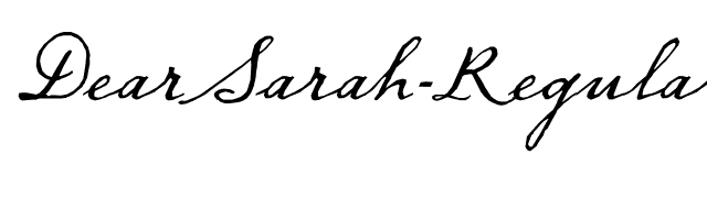 DearSarah-Regular OTF font preview