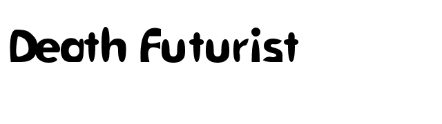 Death Futurist font preview