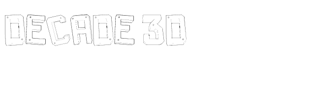 Decade 3d font preview