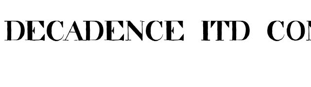 decadence itd condensed font preview