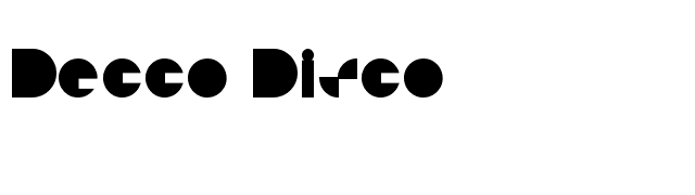 Decco Disco font preview