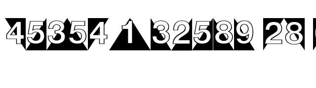 DecoNumbers LH Triangle font preview