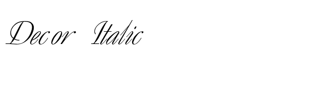 Decor Italic font preview