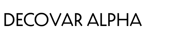 Decovar Alpha font preview