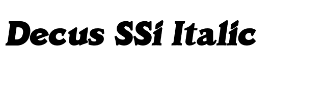 Decus SSi Italic font preview