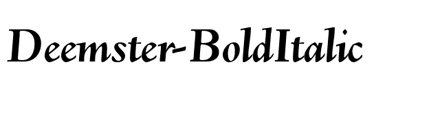 Deemster-BoldItalic font preview