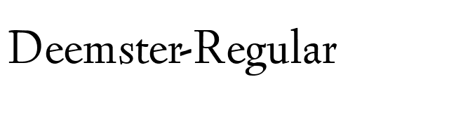 Deemster-Regular font preview