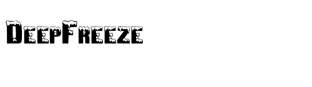 DeepFreeze font preview