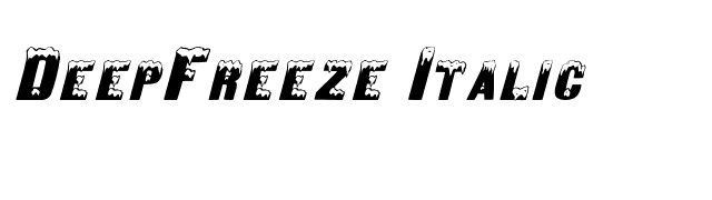 DeepFreeze Italic font preview