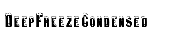 DeepFreezeCondensed font preview