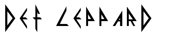 Def Leppard font preview