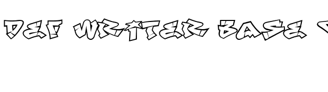 Def Writer BASE Cyr font preview