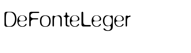 DeFonteLeger font preview