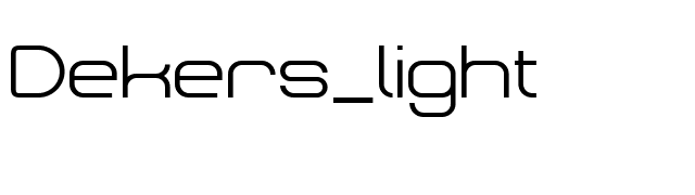 Dekers_light font preview