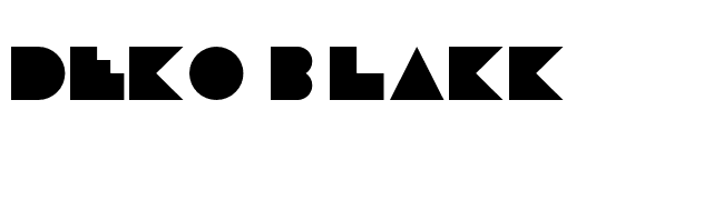 Deko Blakk font preview