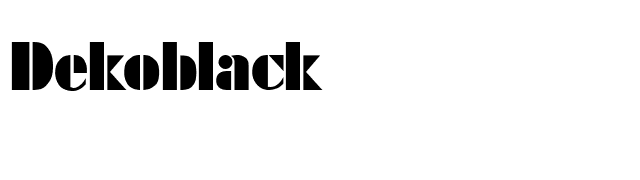 Dekoblack font preview