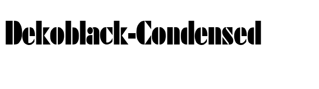 Dekoblack-Condensed font preview