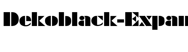 Dekoblack-Expanded font preview