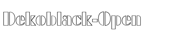 Dekoblack-Open font preview