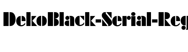 DekoBlack-Serial-Regular font preview