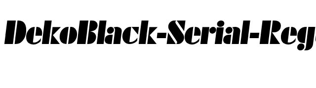 DekoBlack-Serial-RegularItalic font preview