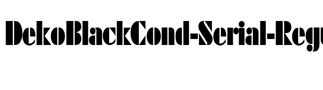 DekoBlackCond-Serial-Regular font preview