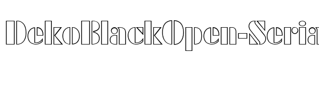 DekoBlackOpen-Serial-Regular font preview