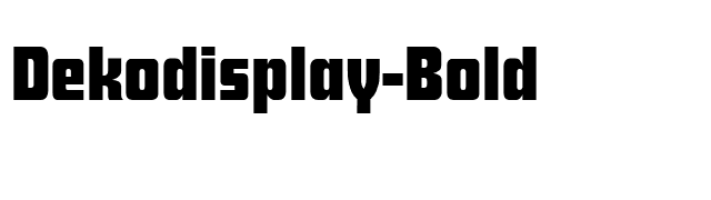 Dekodisplay-Bold font preview