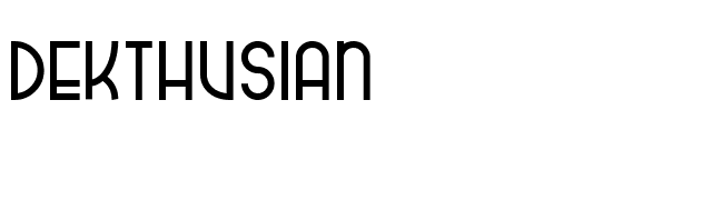 dekthusian font preview