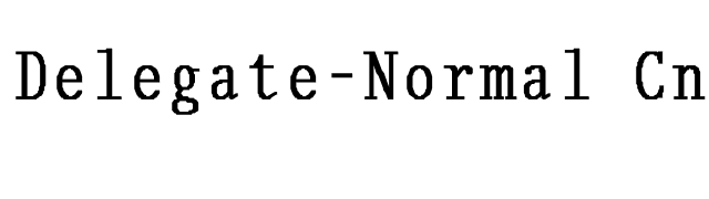 Delegate-Normal Cn Bold font preview