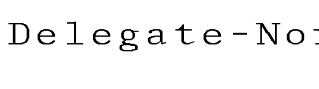 Delegate-Normal Wd font preview