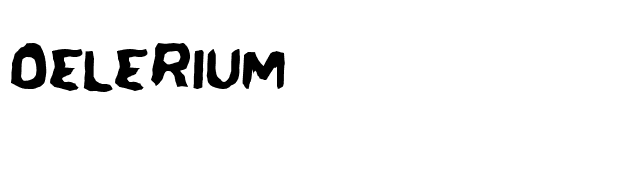 Delerium font preview