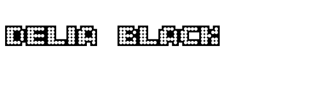 delia Black font preview