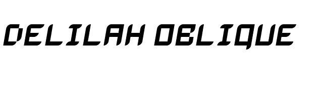 Delilah Oblique font preview