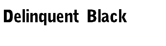 Delinquent Black font preview