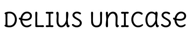 Delius Unicase font preview