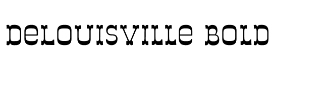 DeLouisville Bold font preview