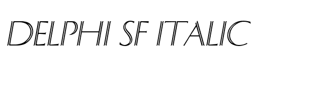 Delphi SF Italic font preview