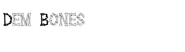 Dem Bones font preview