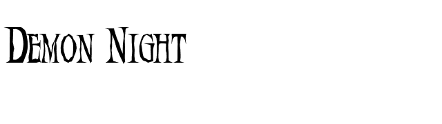 Demon Night font preview