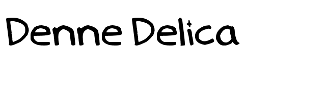 Denne Delica font preview