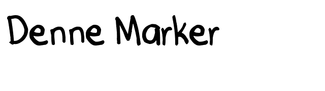 Denne Marker font preview