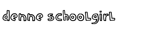 Denne schooLgirL font preview