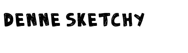 Denne Sketchy font preview