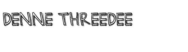 Denne Threedee font preview